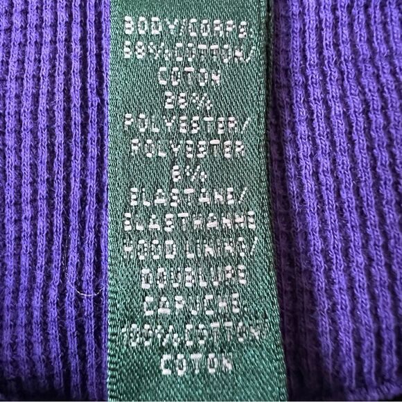 LRL Lauren Y2K Green Label Active Preppy Black Purple Athleisure Sweatshirt XL - Picture 8 of 13